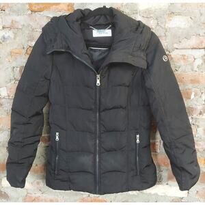 Ck Calvin Klein Winter Coat Womens Sz XS Extra Small Black Warm Hood m